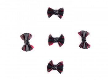 Black-Red Color Satin Fabric Bow For Craft Material, Dresses, Hair Bands, Clips