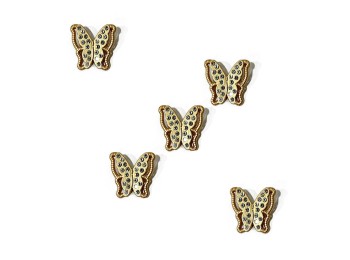 Matte Golden Color Butterfly Design Brooches - with back pin