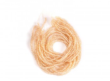 Golden color Round / Rondelle / Tyre Faceted Shape Crystal Glass Beads CGBDS0007