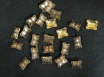 Golden Mehandi Polish Assorted Metal Charms