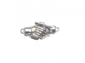 Silver Color Shake Hand Magnetic Metal Charms