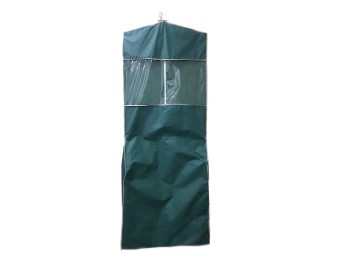 Green Color Non Woven Wedding Lehenga Gown Long Dress Garment Cover Bags 63" with 12" Gusset with Back Zip
