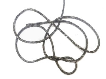 Metallic Grey Rhinestone Cord Chain/Dori Rhinestone Strips for Dresses, Tops, DIY etc.