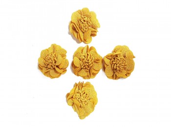 Yellow Color Artificial Fabric Flowers