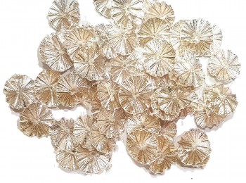 Silver Color Flower Shape Chandi Gota Patti Patches For Embroidery, Decoration, Crafting etc.