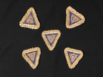 Royal Blue Color Triangular Shape Gota Patti Patches GPTPA0019E