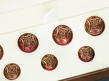 Maroon Color Round Shape Metal Coat Buttons For Blazers, Coats etc.