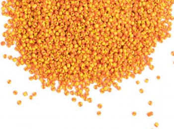 Orange-Yellow color Round Shape Marble Beads MRBD0014