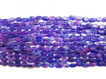 Voilet Color Printed Marble Beads