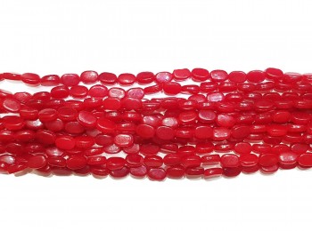Red Color Marble Beads