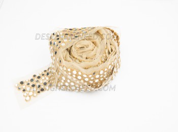 Mirror Lace Golden Color - 9 meter(roll)