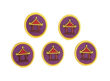 Purple Round shape Thread Work Sew/Iron on Patches, Cloth Sticker Patches for Clothing, Applique Patches for Clothes, Embroidery Patch Jeans Backpack Iron Dress Badge DIY