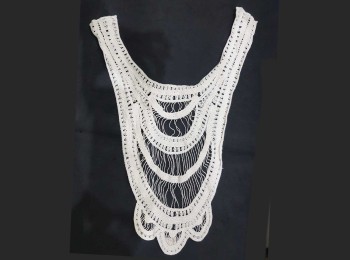 Off White Neck Patches/Necklines Applique for Suits, Kurtis and Tops