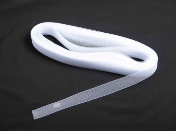 50 yard Stiff White Polyester Horsehair Trim Braid Hem/Plastic Net for Sewing Wedding Dress Gowns-1 inch