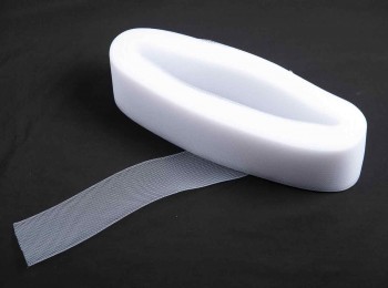 50 yard Stiff White Polyester Horsehair Trim Braid Hem/Plastic Net for Sewing Wedding Dress Gowns-3 inches