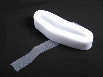 50 yard Stiff White Polyester Horsehair Trim Braid Hem/Plastic Net for Sewing Wedding Dress Gowns-2 inches