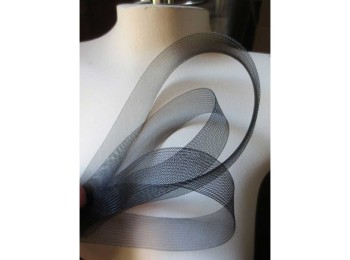 Stiff Black Polyester Horsehair Trim Braid Hem/Plastic Net for Sewing Wedding Dress Gowns-2 inch ,  pack of 50 yrads