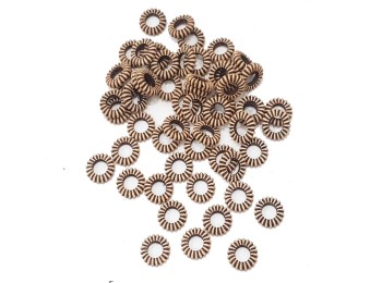 Dark Brown Color Ring Shape Plastic Beads for jewllery making, suits, dresses, craft etc.
