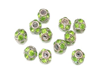 Green color Round Shape Metal Zircon Balls