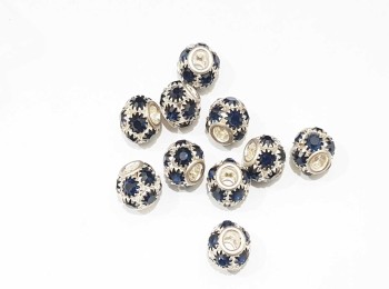 Navy Blue color Round Shape Metal Zircon Balls