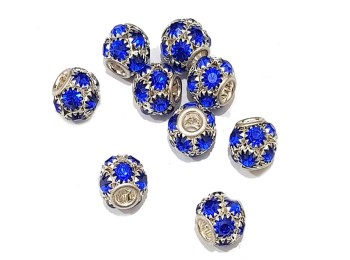 Royal Blue color Round Shape Metal Zircon Balls