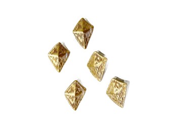 Matte Golden Color Metal Kite Shape Designer Buttons