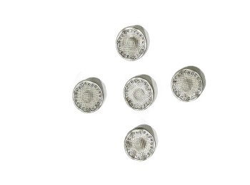Matte Grey Color Metal Round Shape Designer Buttons