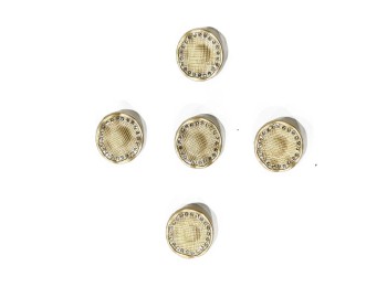 Matte Golden Color Metal Round Shape Designer Buttons