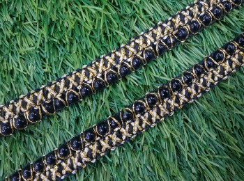 Black Golden Pearl Lace for Suits, Lehenga and Dupatta etc.