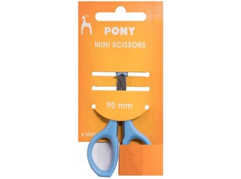 Pony Mini Tailor Shears Embroidery Scissors Small Scissors Thread Scissors Plastic Plus Handle Elbow Pointed Scissors - 2 pieces